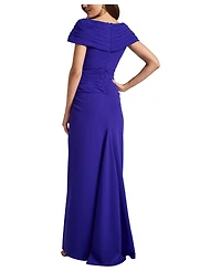 Tadashi Shoji Perkins Asymmetric Draped Gown