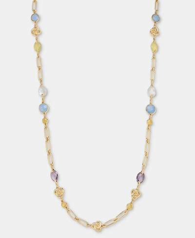 Anne Klein Gold-Tone 42" Stone Knot Strandage Necklace