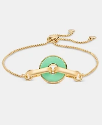 Dkny Gold-Tone Inlay Ring Slider Bracelet