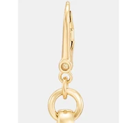 Dkny Gold-Tone Inlay Ring Double Drop Earrings