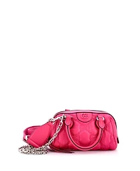 Pre-Owned Gucci Mini Ophidia Convertible Boston Top Handle Bag Gg Matelasse Leather