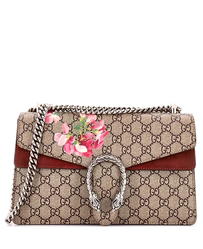 Pre-Owned Gucci Small Dionysus Bag Blooms Print Gg Coated Canvas