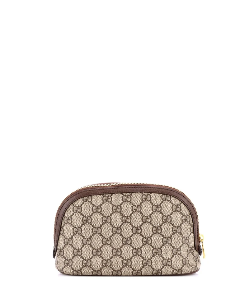 Pre-Owned Gucci Large Ophidia Cosmetic Case Gg Coated Canvas