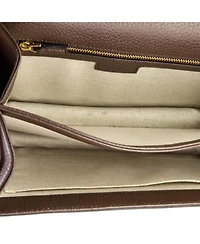 Pre-Owned Gucci Small Ophidia Flap Top Handle Bag Jumbo Gg Canvas