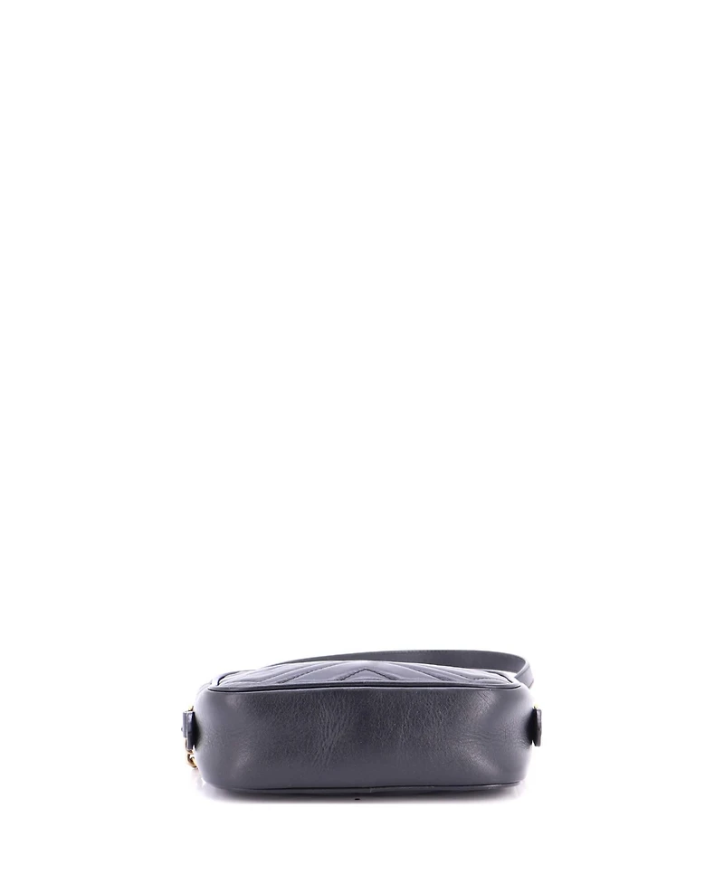 Pre-Owned Gucci Mini Gg Marmont Shoulder Bag Matelasse Leather