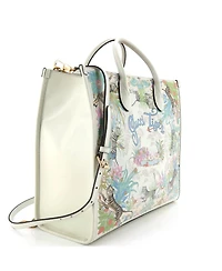 Pre-Owned Gucci Medium Gucci Tiger Convertible Open Tote Printed Leather