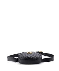 Pre-Owned Gucci Gg Marmont Belt Bag Matelasse Leather