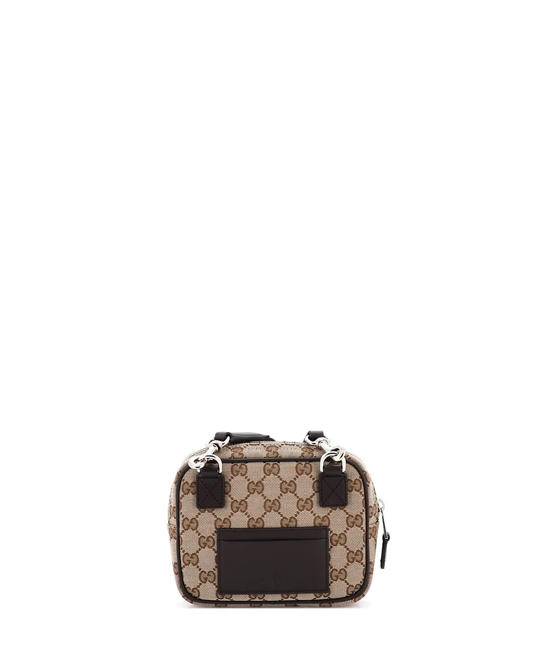 Pre-Owned Gucci Mini Web Loop Camera Bag Gg Canvas