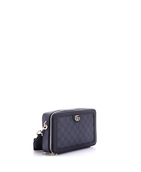 Pre-Owned Gucci Small Ophidia Zip Wristlet Shoulder Bag Gg Coated Canvas