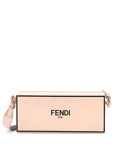 Pre-Owned Fendi Logo Horizontal Box Crossbody Bag Leather