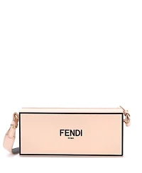 Pre-Owned Fendi Logo Horizontal Box Crossbody Bag Leather