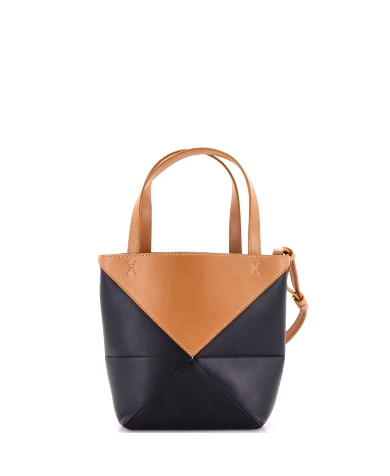 Pre-Owned Loewe Mini Puzzle Fold Tote Leather