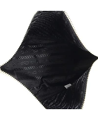 Pre-Owned Prada Mini Triangle Logo Zip Crossbody Bag Embossed Leather