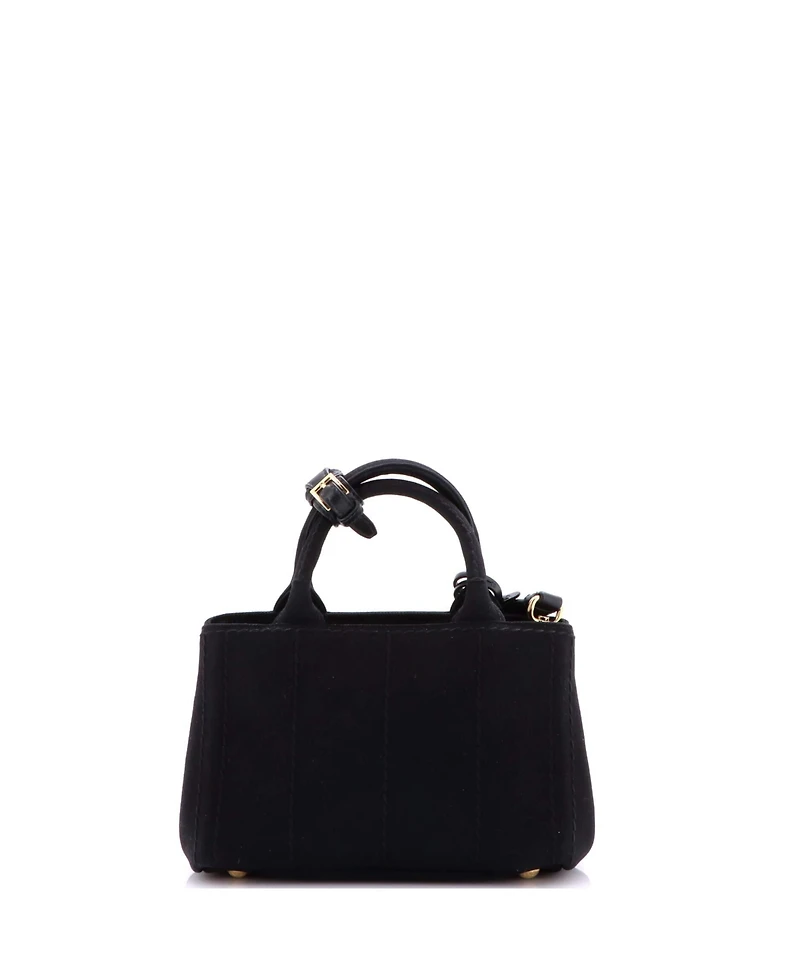 Pre-Owned Prada Mini Logo Jardiniere Tote Canvas