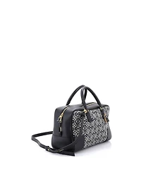 Pre-Owned Loewe 28 Amazona Bag Leather and Jacquard Canvas