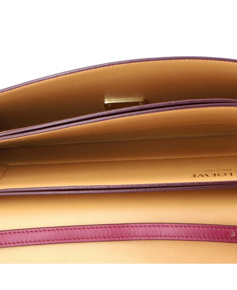 Pre-Owned Loewe Long Goya Shoulder Bag Leather