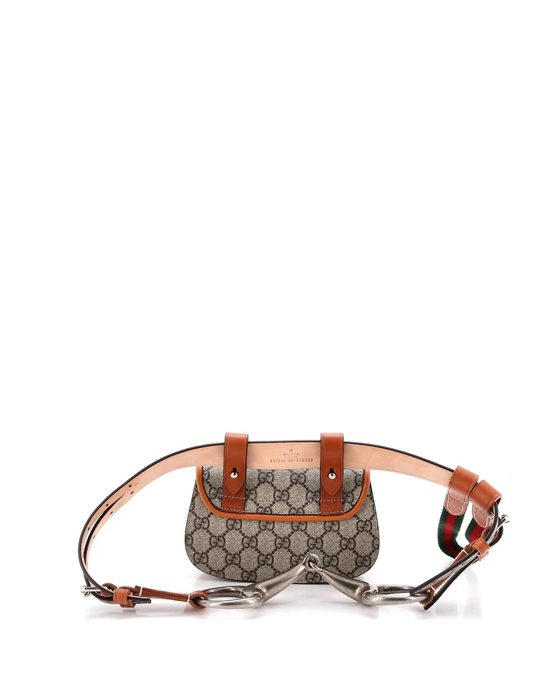 Pre-Owned Gucci Mini Bamboo 1947 Belt Bag Gg Coated Canvas