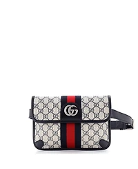 Pre-Owned Gucci Ophidia Flap Belt Bag Gg Coated Canvas with Leather