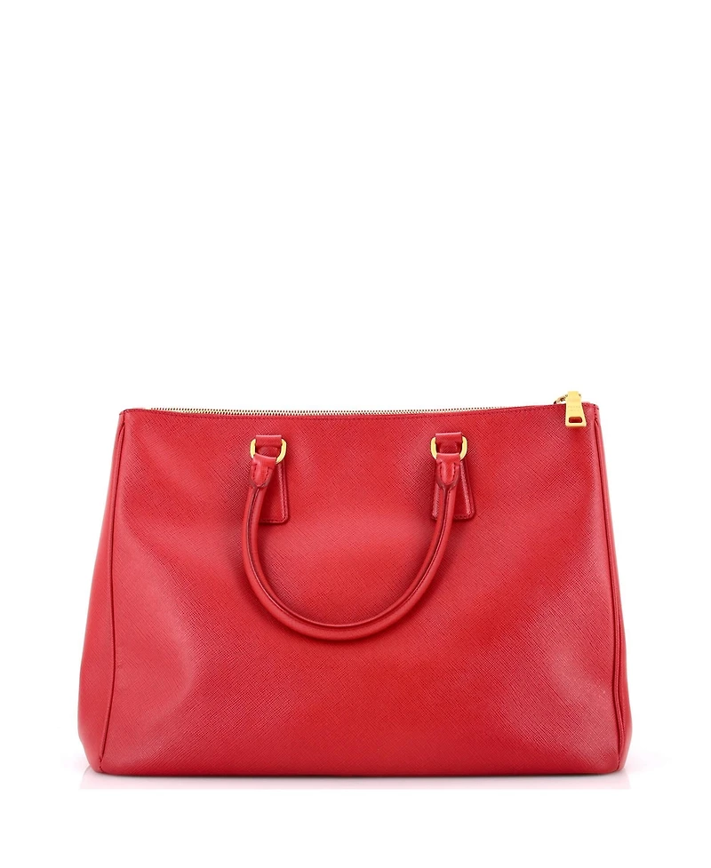 Pre-Owned Prada Large Double Zip Lux Tote Saffiano Leather