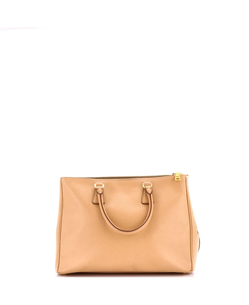 Pre-Owned Prada Large Double Zip Lux Tote Saffiano Leather