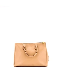 Pre-Owned Prada Large Double Zip Lux Tote Saffiano Leather