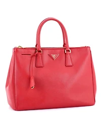Pre-Owned Prada Medium Double Zip Lux Tote Saffiano Leather