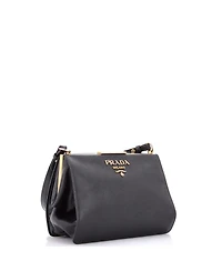 Pre-Owned Prada Small Light Frame Shoulder Bag Saffiano Leather