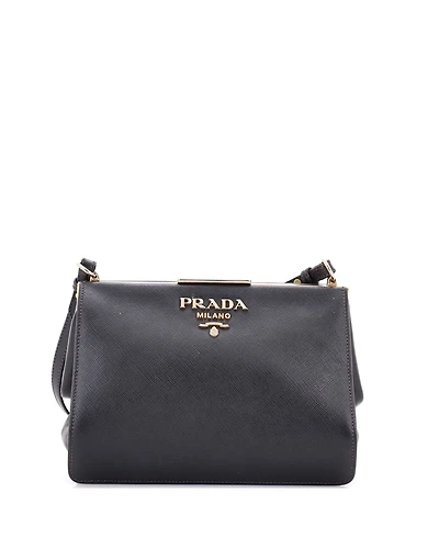 Pre-Owned Prada Small Light Frame Shoulder Bag Saffiano Leather