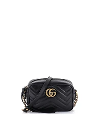 Pre-Owned Gucci Mini Gg Marmont Shoulder Bag Matelasse Leather