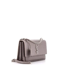 Pre-Owned Saint Laurent Medium Sunset Crossbody Bag Embossed Leather