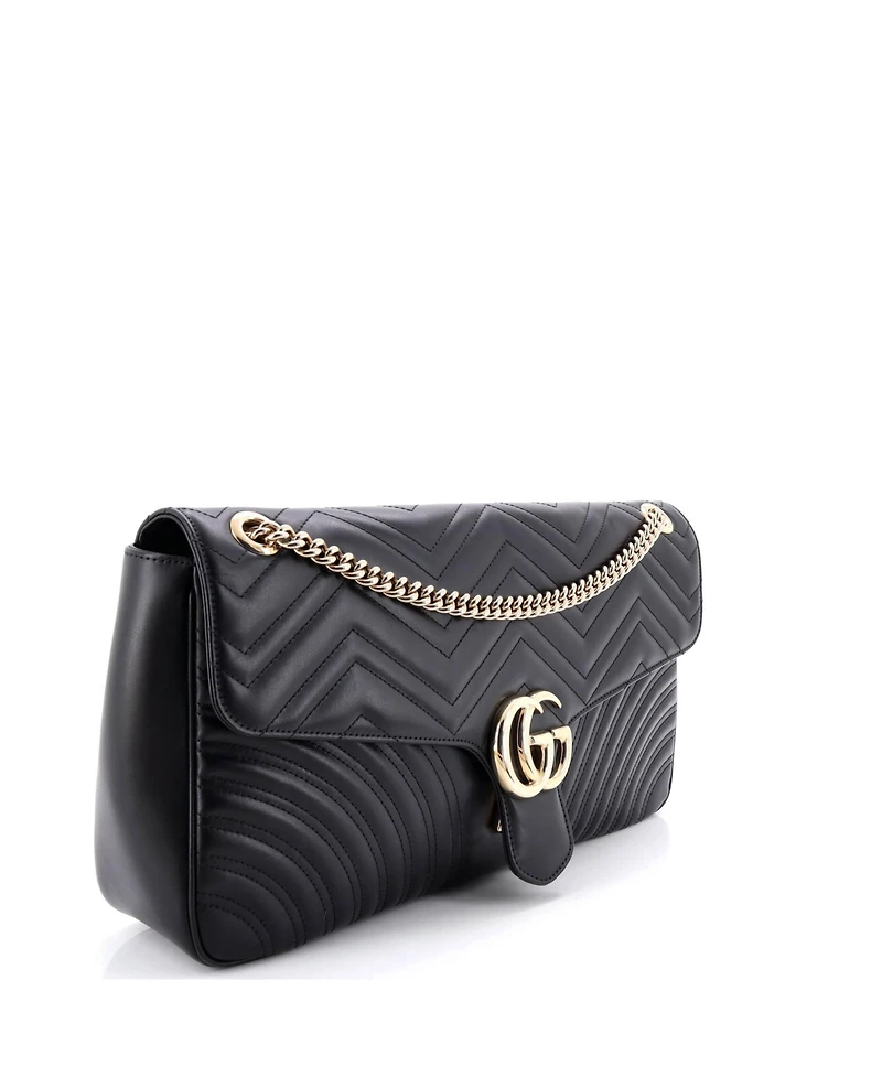 Pre-Owned Gucci Maxi Gg Marmont Flap Bag Matelasse Leather