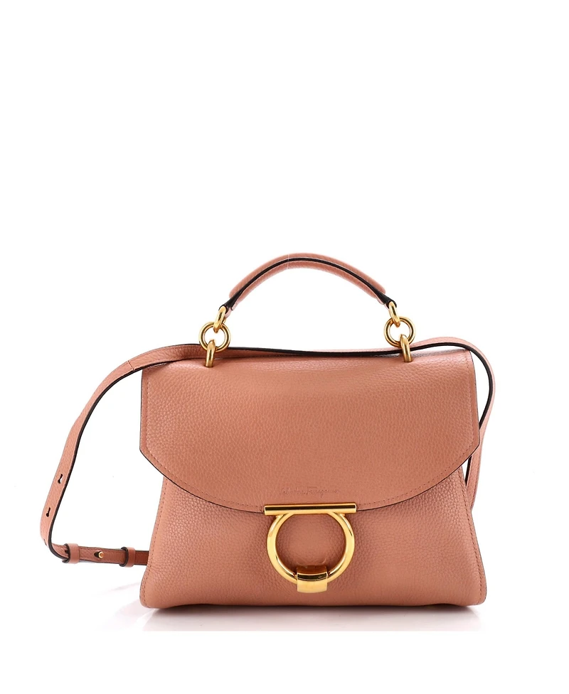 Pre-Owned Salvatore Ferragamo Small Margot Satchel Leather