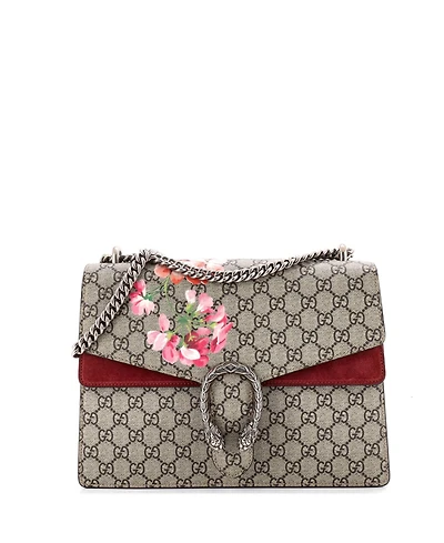 Pre-Owned Gucci Medium Dionysus Bag Blooms Print Gg Coated Canvas