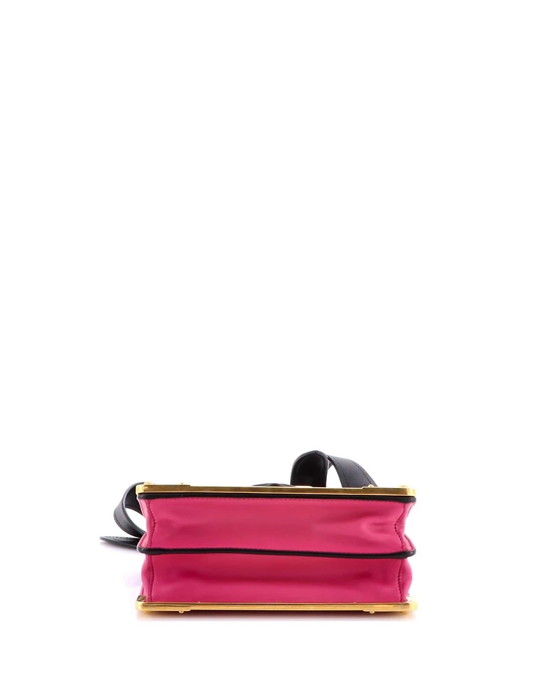 Pre-Owned Prada Small Cahier Crossbody Bag Leather and Saffiano Leather