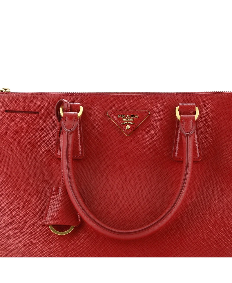 Pre-Owned Prada Large Double Zip Lux Tote Saffiano Leather