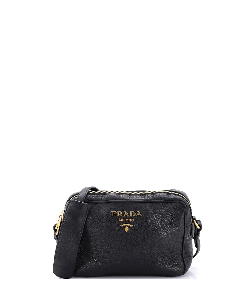 Pre-Owned Prada Double Zip Camera Bag Vitello Daino