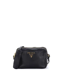 Pre-Owned Prada Double Zip Camera Bag Vitello Daino