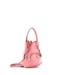 Pre-Owned Prada Small Drawstring Pocket Bucket Bag Soft Calf