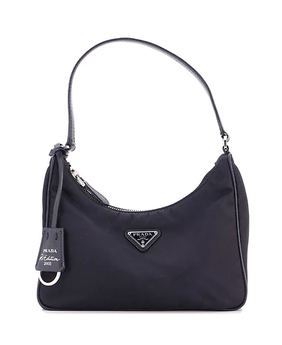 Pre-Owned Prada Mini Re-Edition 2000 Hobo Tessuto