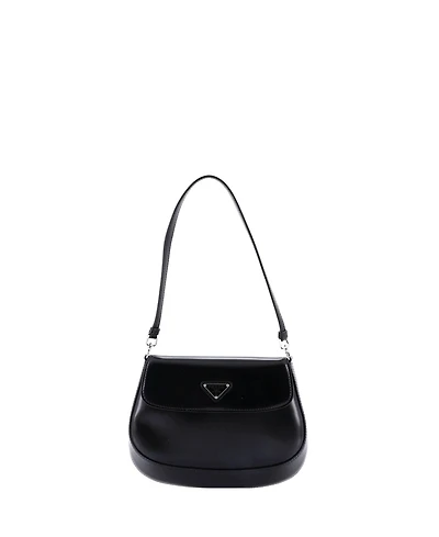 Pre-Owned Prada Small Cleo Flap Shoulder Bag Spazzolato Leather