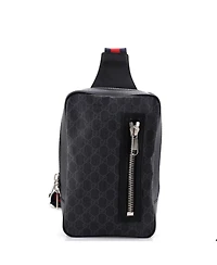 Pre-Owned Gucci Small Soft Zip Sling Bag Gg Coated Canvas