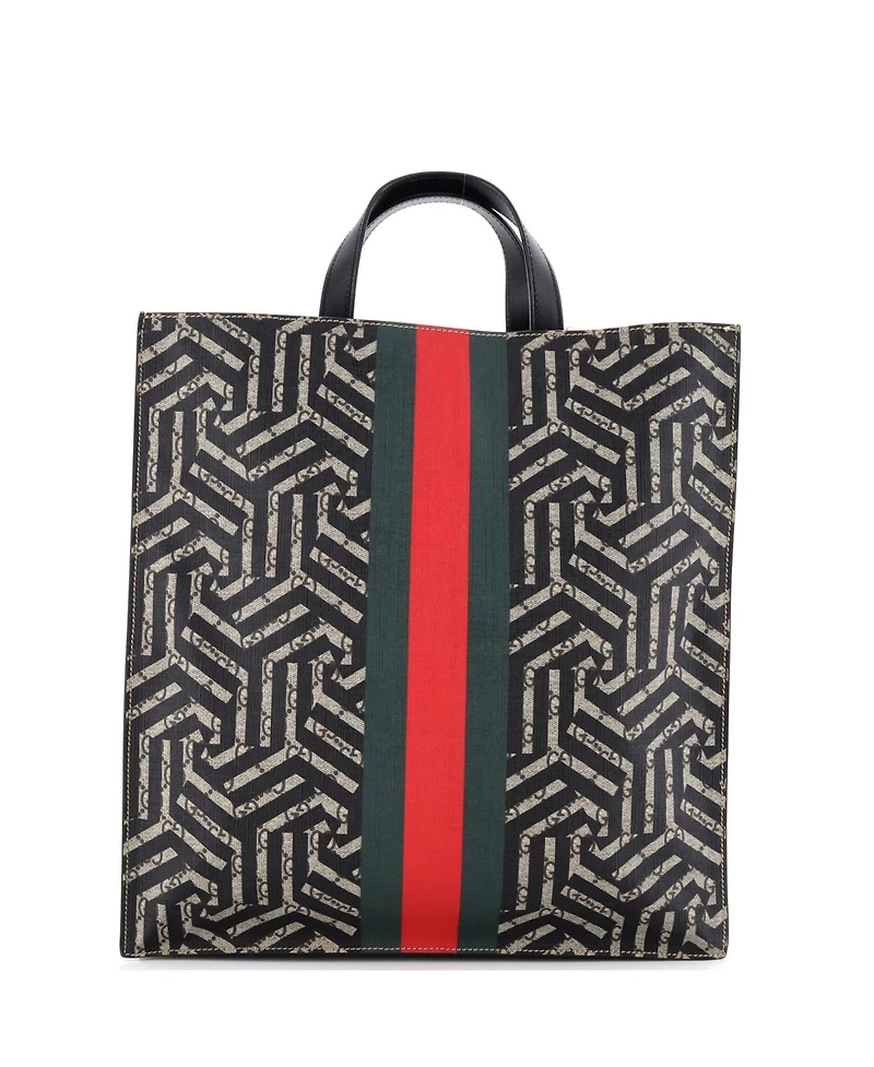 Pre-Owned Gucci Convertible Soft Open Tote Caleido Gg Coated Canvas