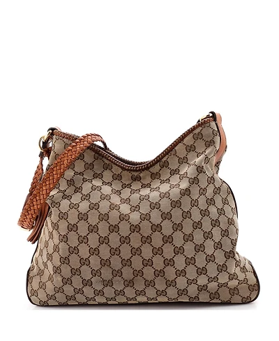 Pre-Owned Gucci Medium Marrakech Hobo Gg Canvas