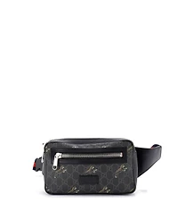 Pre-Owned Gucci Small Soft Zip Belt Bag Printed Gg Coated Canvas