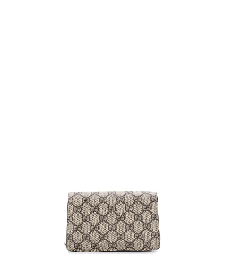 Pre-Owned Gucci Super Mini Dionysus Bag Gg Coated Canvas