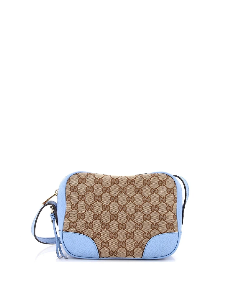 Pre-Owned Gucci Mini Bree Disco Crossbody Bag Gg Canvas with Leather