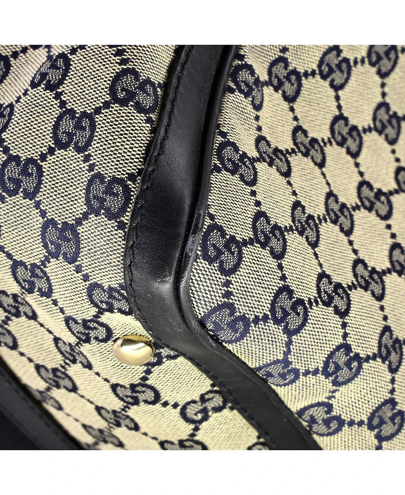 Pre-Owned Gucci Medium Vintage Web Boston Bag Gg Canvas