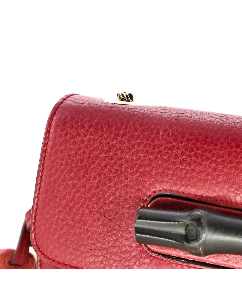 Pre-Owned Gucci Small Miss Bamboo Shoulder Bag Leather