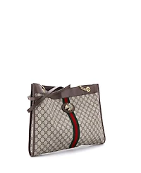 Pre-Owned Gucci Large Rajah Chain Tote Gg Coated Canvas