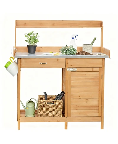 Yigii Multifunctional Garden pot plant rack with metal top